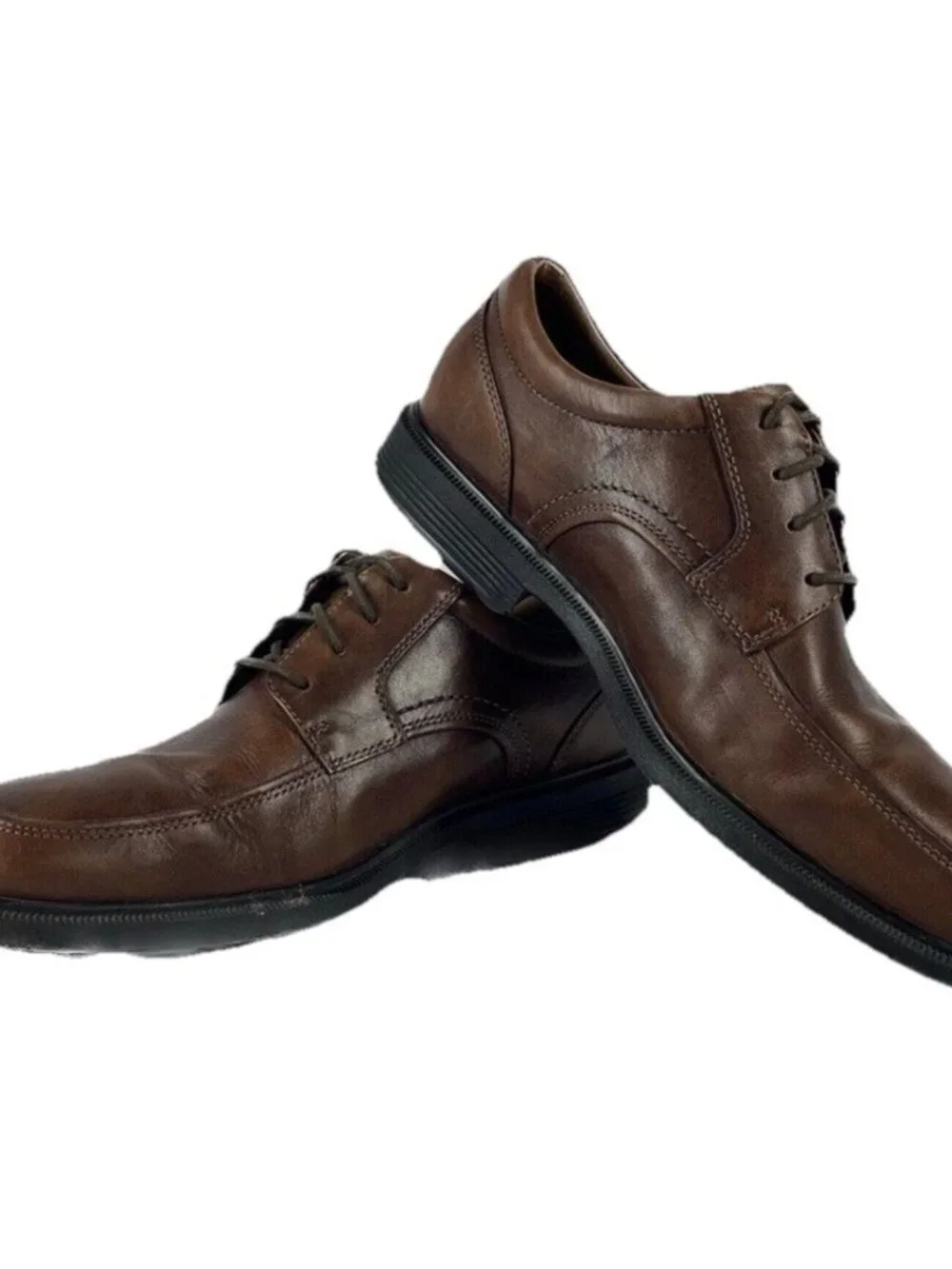 Rockport DPluxe Apron Toe Brown Oxfords Plain Toe Shoes Men’s Size 9.5